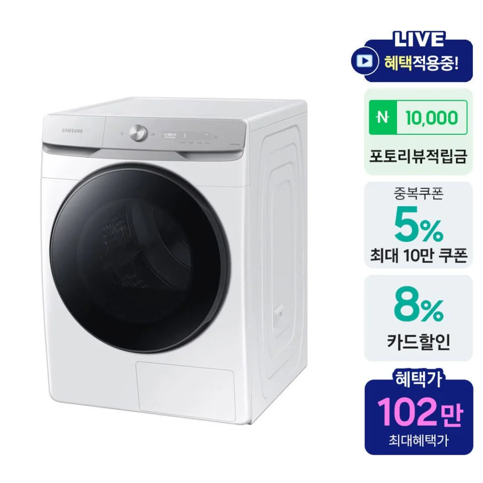 삼성 DV21DG8600BW AI 건조기 21kg 대용량
