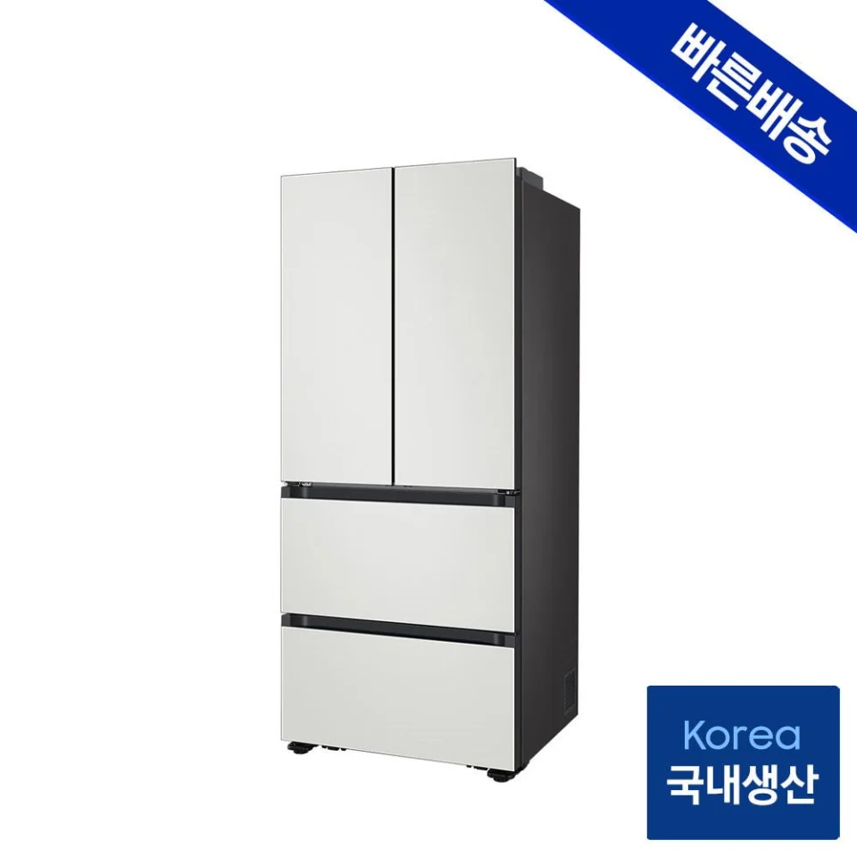 삼성 비스포크 AI 키친핏 Max 김치냉장고 4도어 420L RK70F42M2A 코타화이트